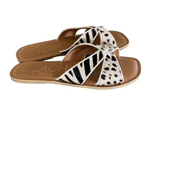 Matisse Beach Cover Up Cow Hair Slip-on Sandals 9 - Picture 5 of 5